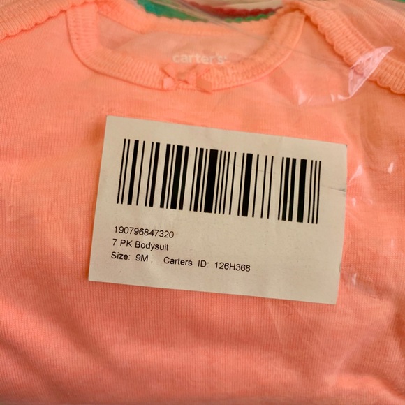 SOLD ❤️NWT CARTER’S BABY GIRLS 7 PCK BODYSUITS❤️ - Picture 3 of 6